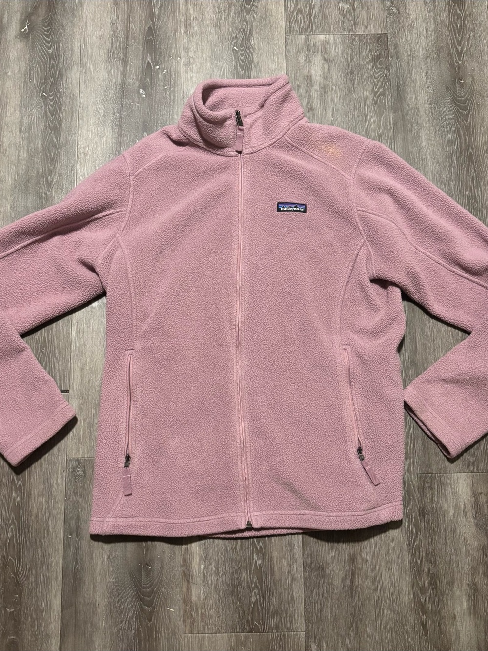 Patagonia Synchilla Sweater Womens Large Pink Gorpcore Full Zip Outdoor Stretch